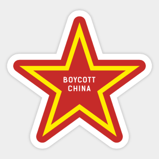 Boycott China Sticker